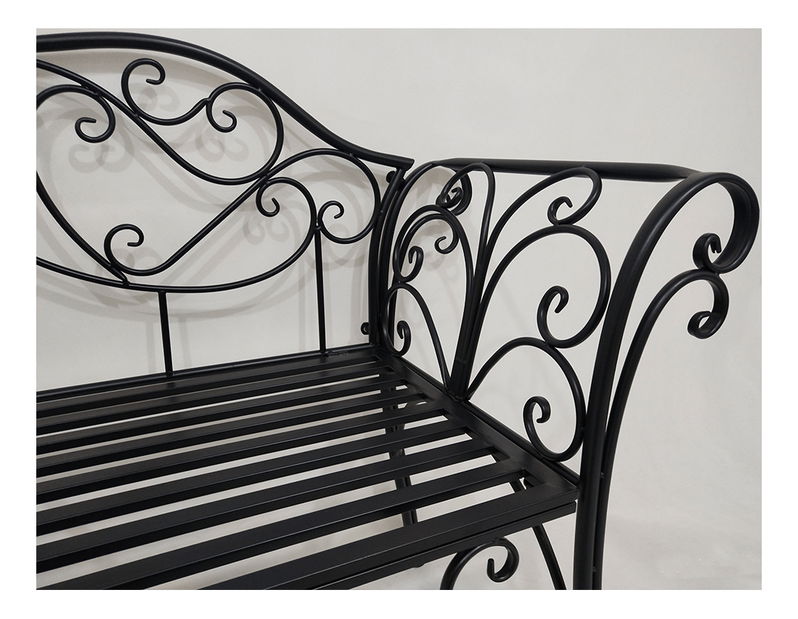 Záhradná lavička Entalia (čierna) *výpredaj