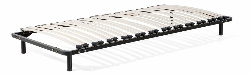 Lamellás ágyrács 200x90 cm Basel (fekete) (lábakkal)