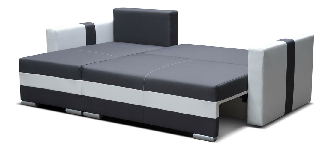 Rohová sedačka Farvum (svetlohnedá + oranžová) (L)