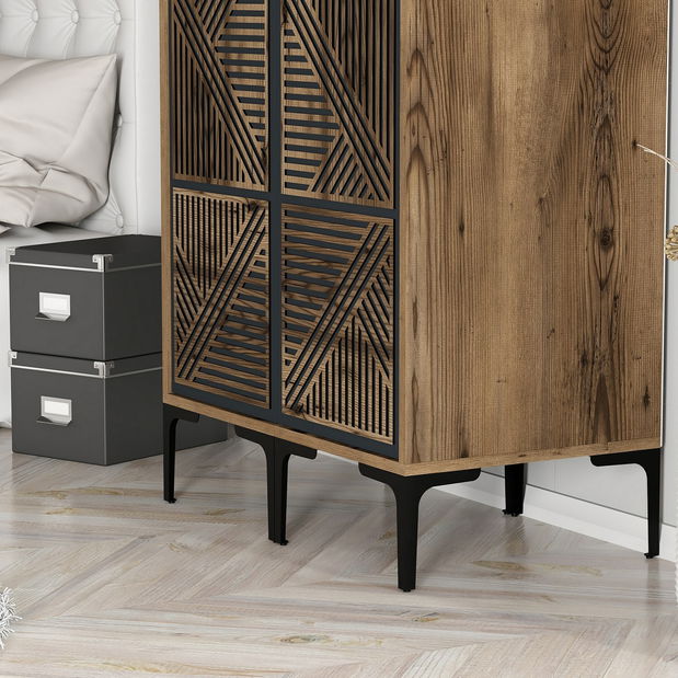 Šatníková skriňa Kiara PP (orech + antracit)