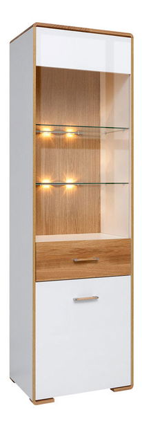 Vitrína BRW Bari REG1W1DP (P) (s osvetlením)