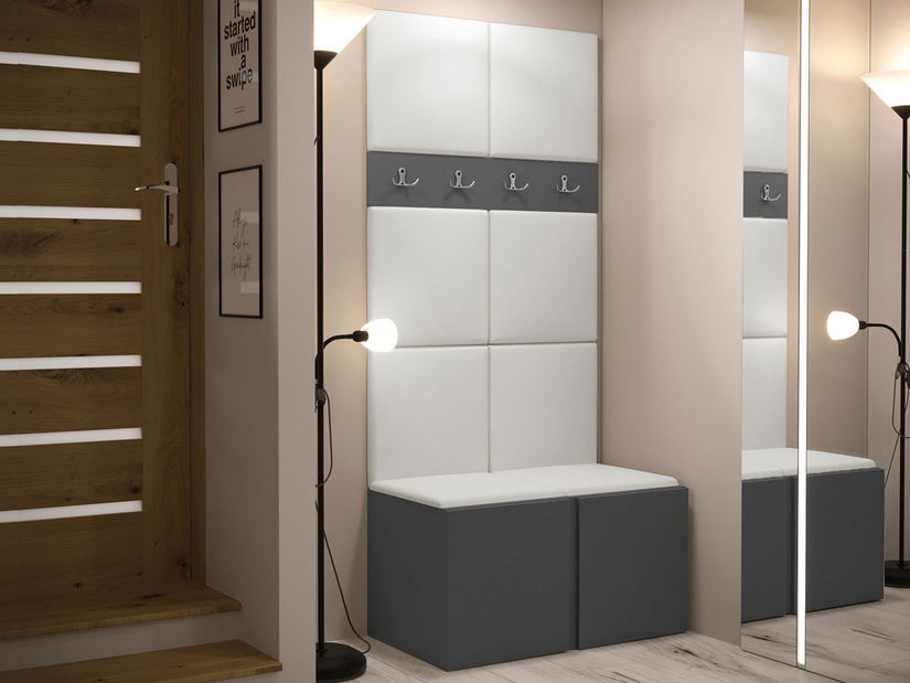 Hol Timothy IV (grafit) (piele ecologică Soft 017 (Alb))