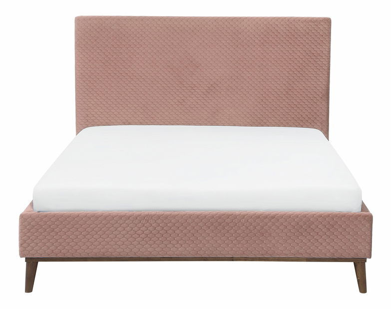 Manželská posteľ 140 cm BARON (s roštom) (ružová)