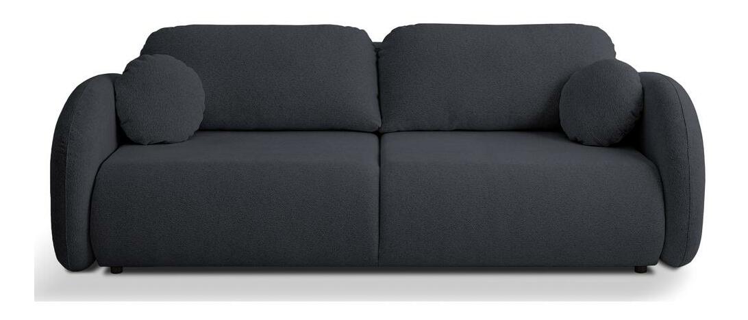 Pohovka trojsedačka Ovalia (tmavosivá + čierna)