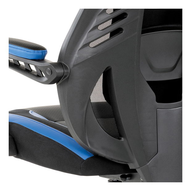 Fotoliu de birou/ gaming Ymbun-Y213-BLUE (negru + albastru)