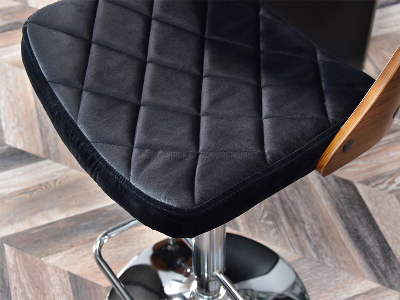 Scaun Hooray (nuc închis + crom)