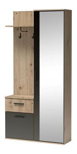 Predsoblje Luxor (hrast artisan + crna)