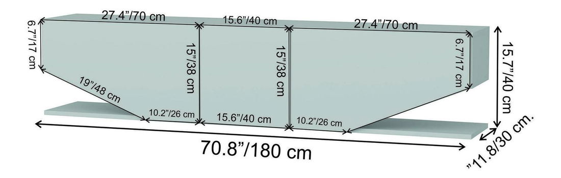 Masă TV/Dulap Ivonne 1 (negru)