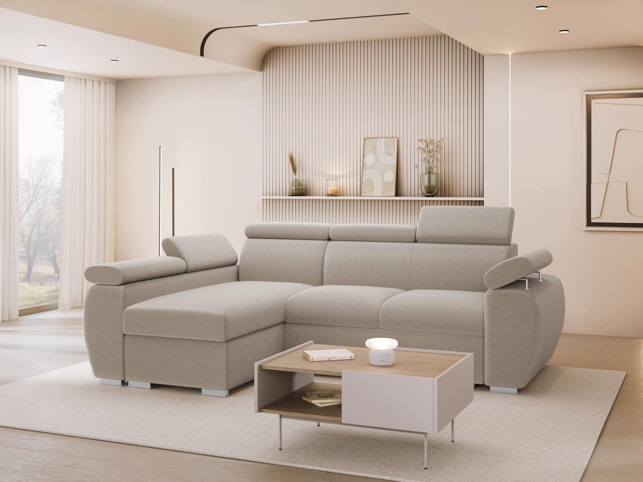 Rohová sedačka Coral (L) (Paros 02)