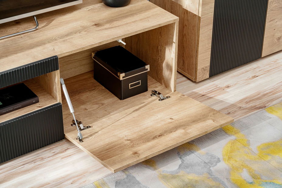 TV stolík/skrinka Aruno AR RTV (dub ribbeck + čierna)