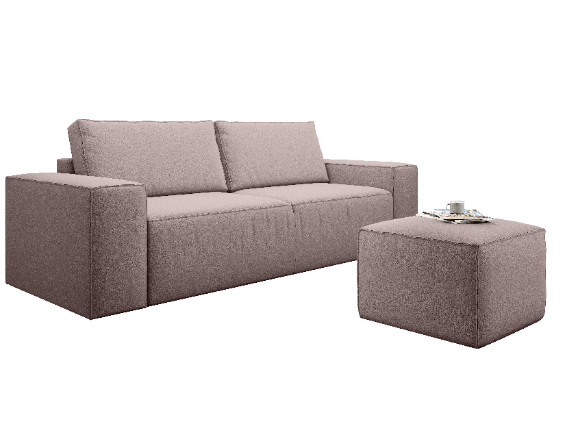 Sofa Shala 101 (svijetlo ružičasta) (s tabureom)