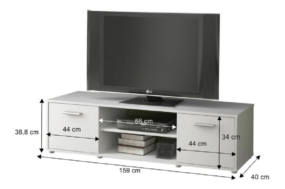 Masă TV/Dulap Zelia (alb)