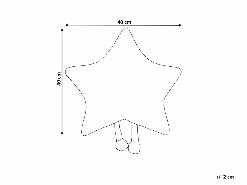 Dekoratív párna 40 x 40 cm Staff (fehér)