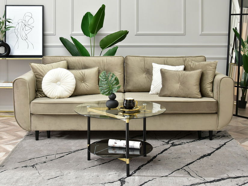 Măsuță de cafea Ontario (marmură neagră + negru)