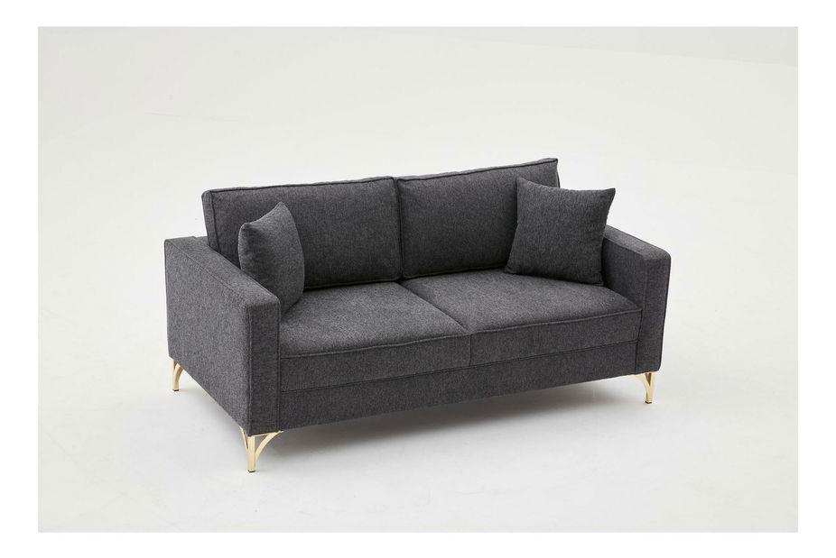 Canapea două locuri Berlunetta (antracit + negru)