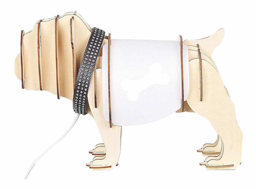 Stolná lampa Druella (svetlé drevo)