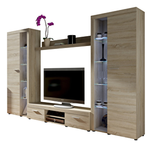 Mobilier living Rudby XL (Stejar sonoma) (fără iluminat)