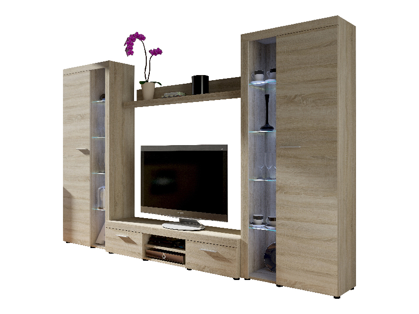 Mobilier living Rudby XL (Stejar sonoma) (fără iluminat)