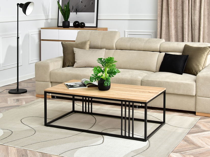 Măsuță de cafea Madeleine Xl (sonoma + negru)