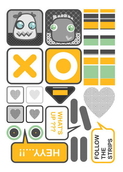 Nálepka na skrinku BRW Graphic NALEPKA STRIPS