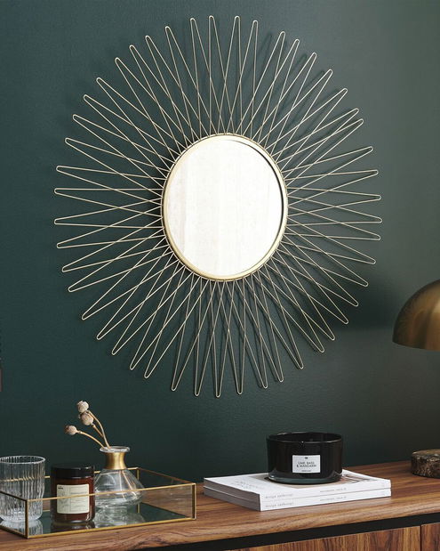 Nástenné zrkadlo Shonelle (zlatá) 