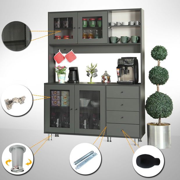 Bufet Grandene 140 (antracit)