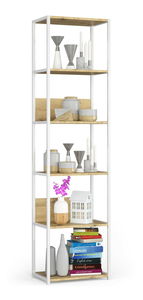 Regál Loriana II (biela + dub artisan)