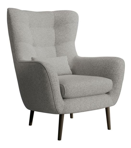 Kreslo s podnožkou Veneza VZ2 (sivá + čierna)