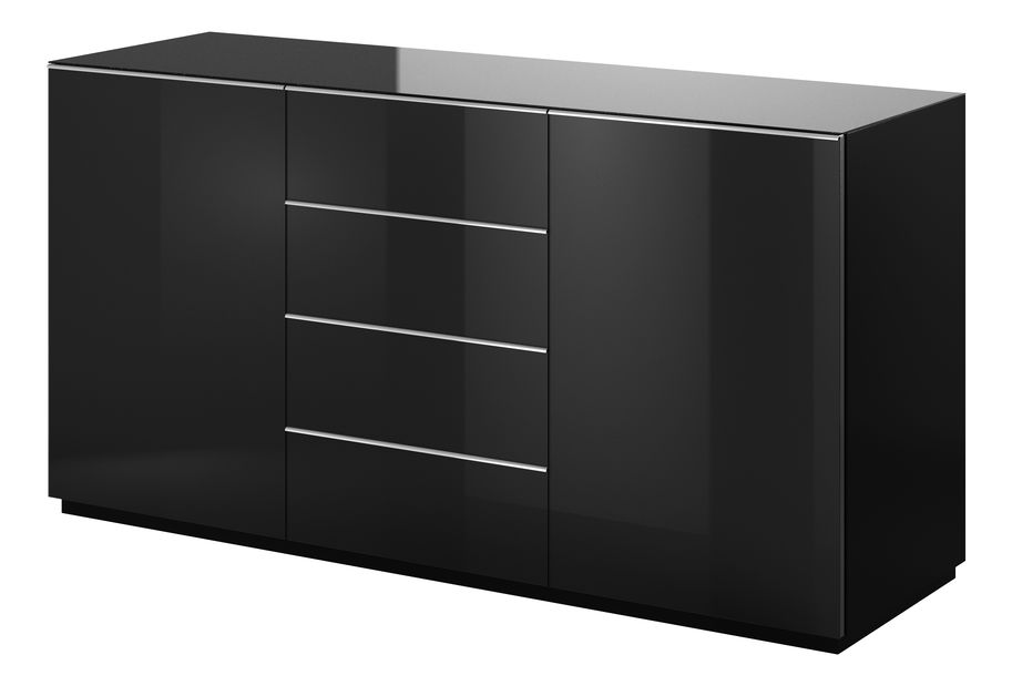 Komoda Henry Typ 26 (čierna + čierny vysoký lesk) *bazár