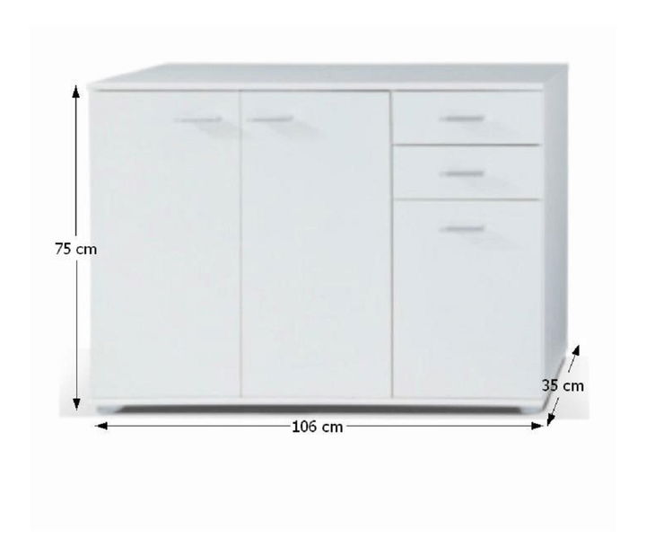 Comodă Tammy 1 3T2S (Alb)