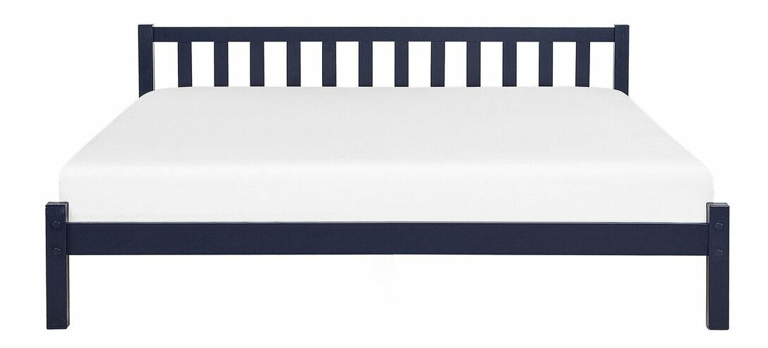 Bračni krevet 180 cm FLORIS (s podnicom) (plava)