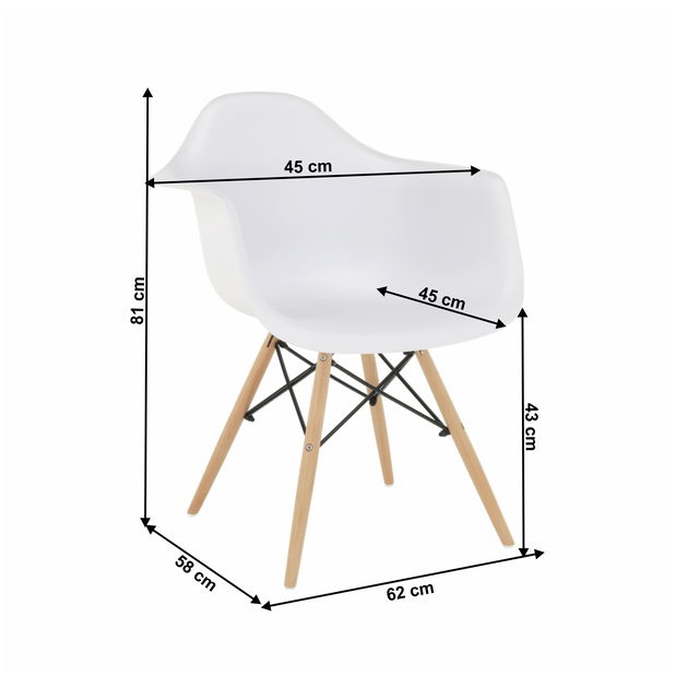 Étkezőszék Damiron PC-019 (fehér)
