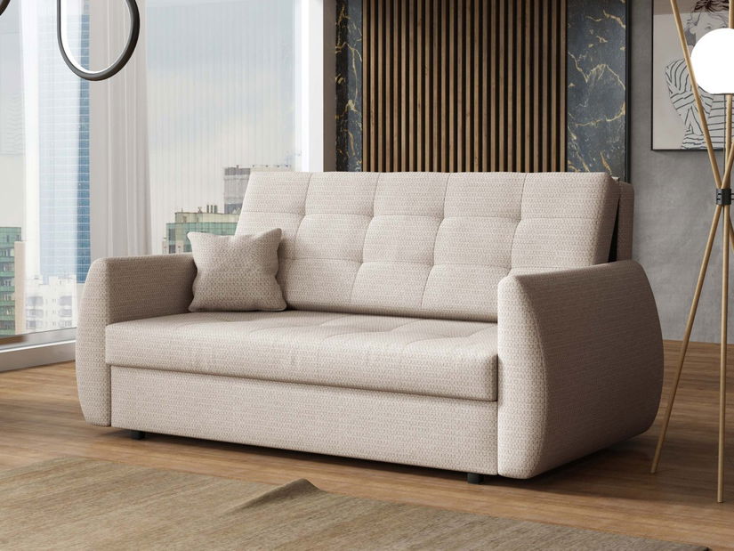 Rozkladacia pohovka Clovea Art III (béžová) (s úl. priestorom)