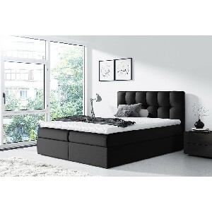 Kontinentálna posteľ Maddox (140x200) (ekokoža Soft 011 (čierna))