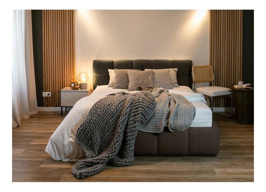 Franciaágy 140 cm Cirsten 140B (ágyráccsal) (bézs)