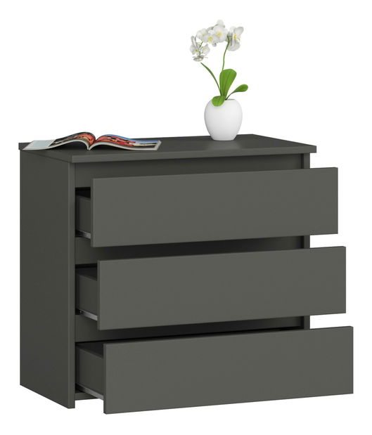 Komoda Cleania CL3 (grafit sivý)