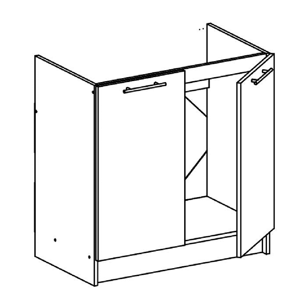 Dolná kuchynská skrinka pod drez Flor S-80ZL