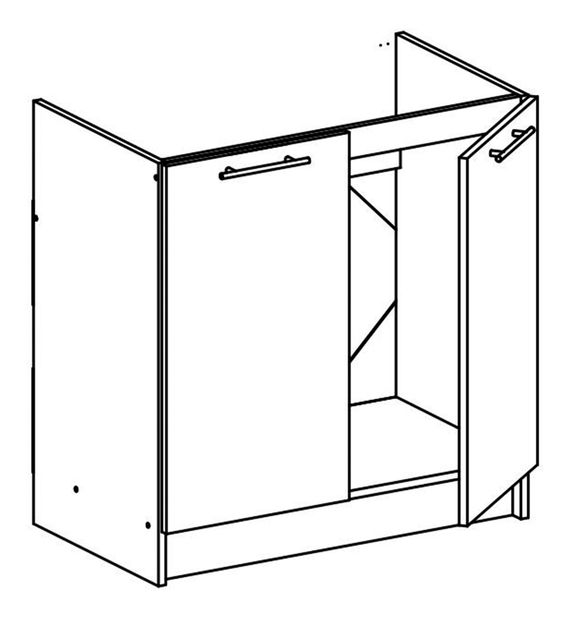 Dulap inferior de bucătărie sub chiuvetă Flor S-80ZL