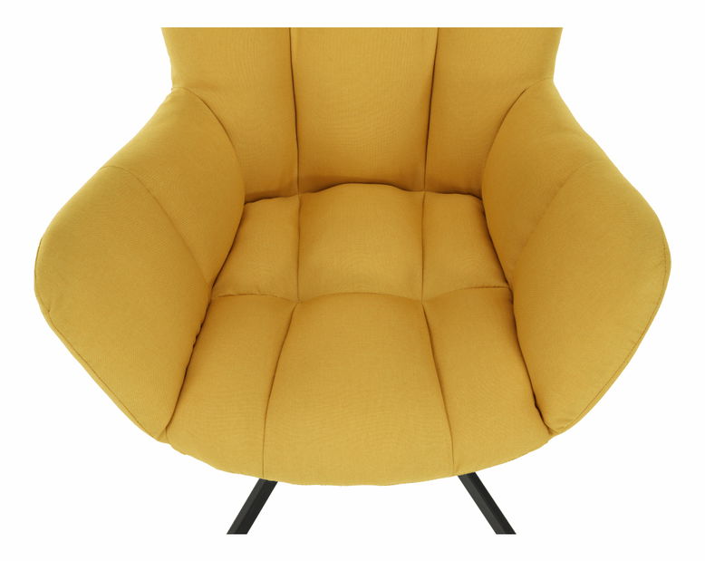 Dizájnos forgó fotel Komand (sárga)