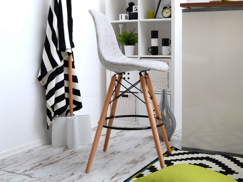 Stolička Epsie (drevo + sivá)