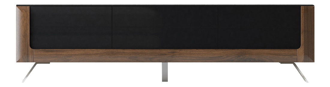 TV asztal/szekrény Kassie Typ 40 (fényes fekete + columbia dió)