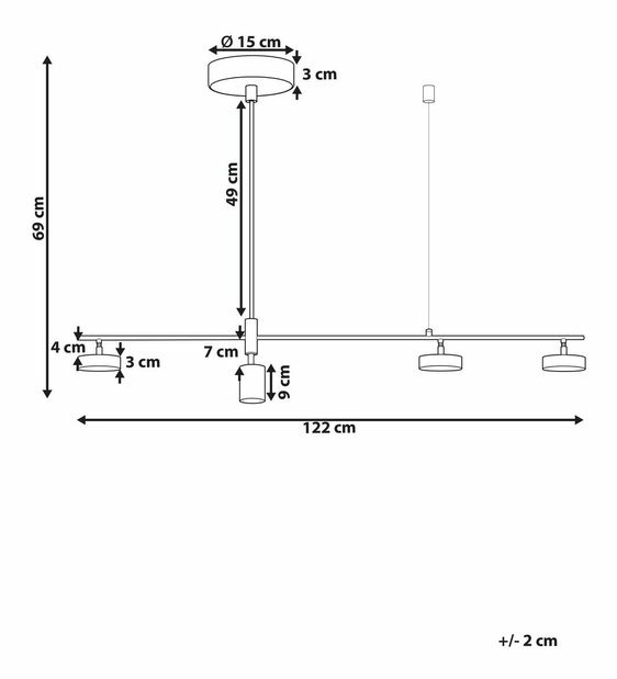 Závesné svietidlo Fabienne (čierna)