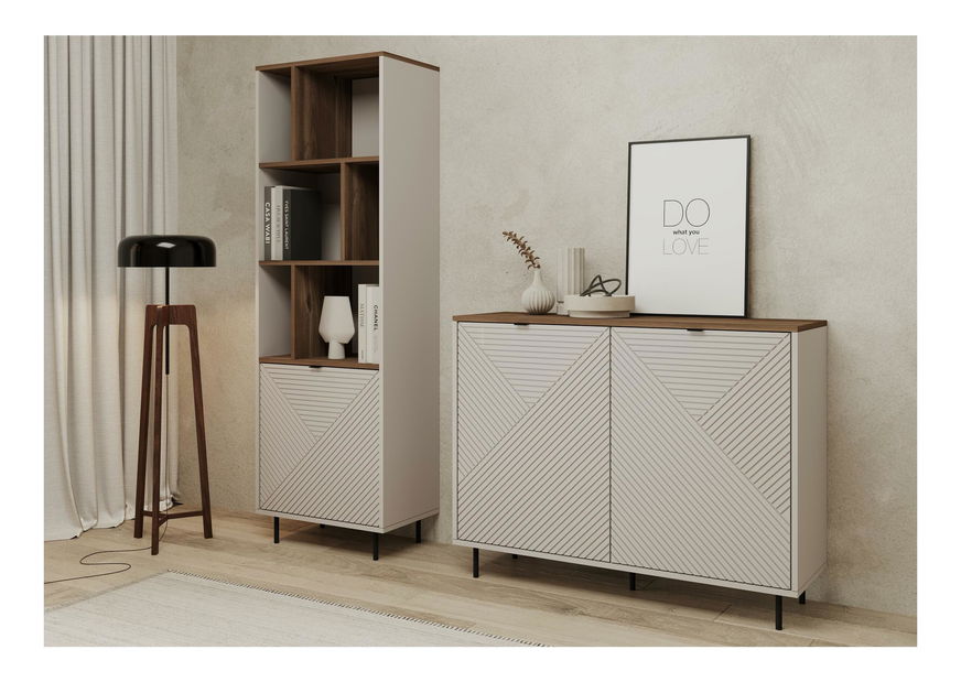 Măsuță de cafea Eliminados (cașmir + stejar castello) 