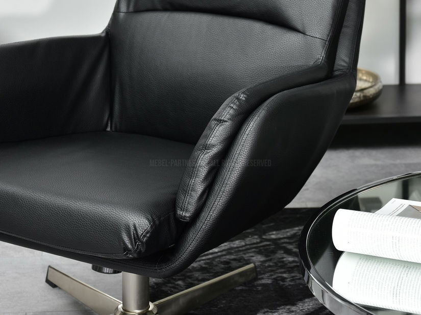 Fotel Olef (fekete + króm)