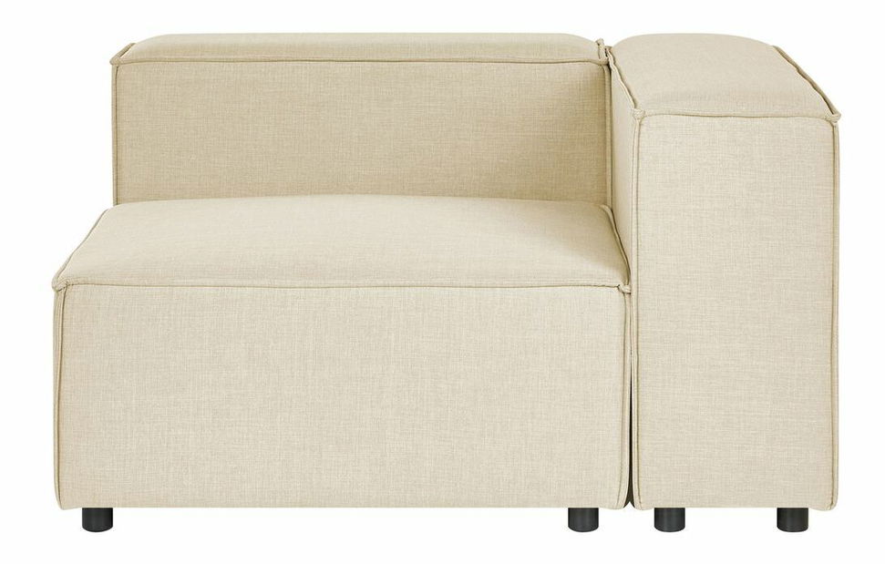 Rohová sedacia súprava s taburetkou Afrika (ľan béžová) (P)