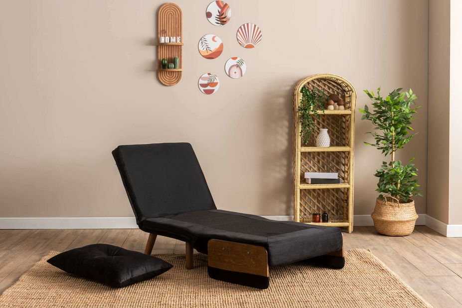 Fotel Como S (fekete)