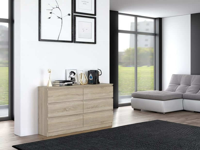 Comodă Musecalo 6 140 (stejar sonoma)