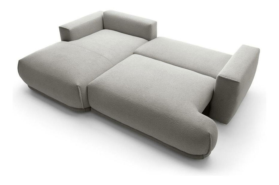 Rohová sedacia súprava Dita mini (L) (svetlosivá + čierna)