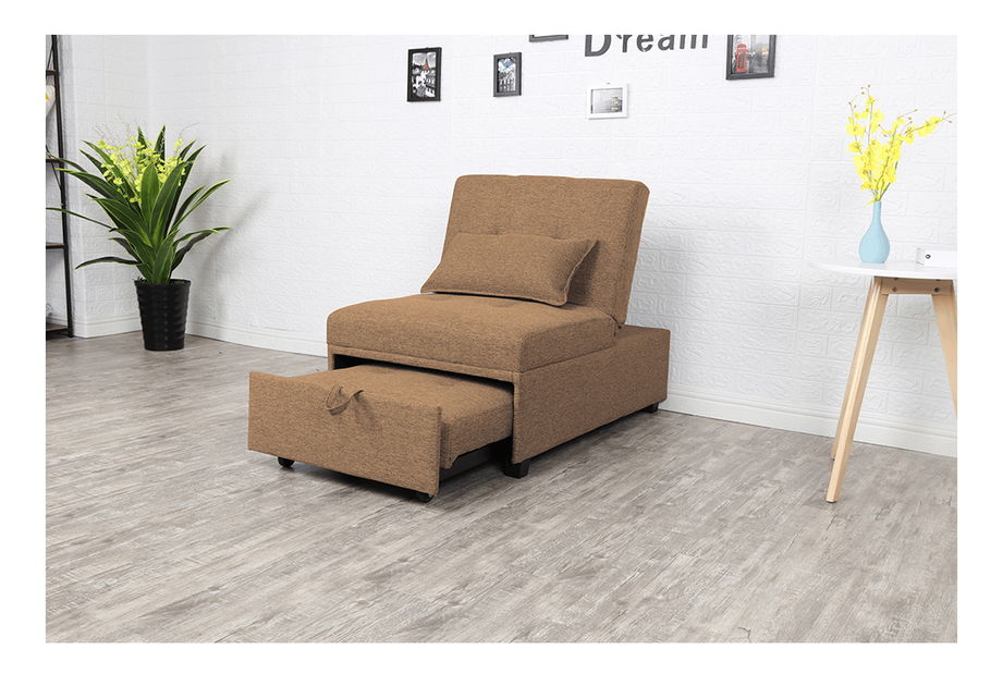 Széthúzható fotell Spry (barna)