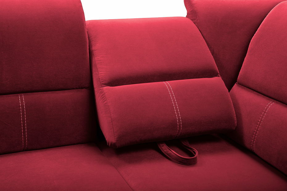 Rohová sedačka Dina (vínová) (L)